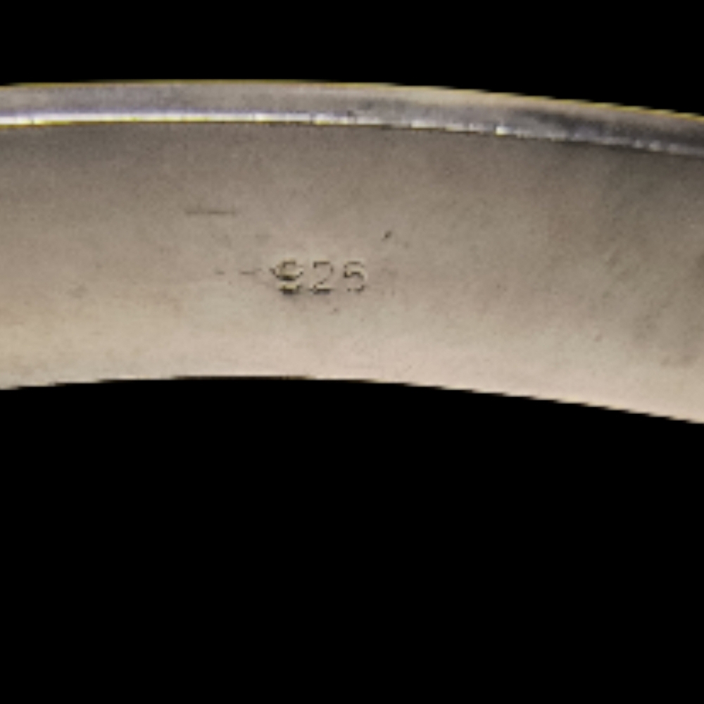Sterling Silver Minimalist Cuff Bracelet · Sculpted Concave Design - Picture 7 of 8